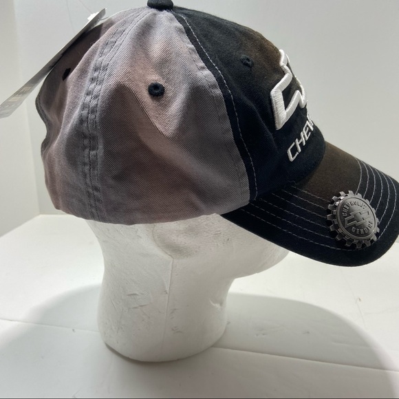 GM Chevrolet Cap Hat Embroidered Black Faded Logo W/ Bottle Cap NWT Trucker - Picture 6 of 11